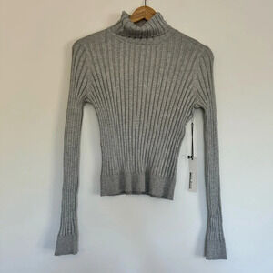 Haute Monde Ribbed turtle neck in gray New With Tags size: small